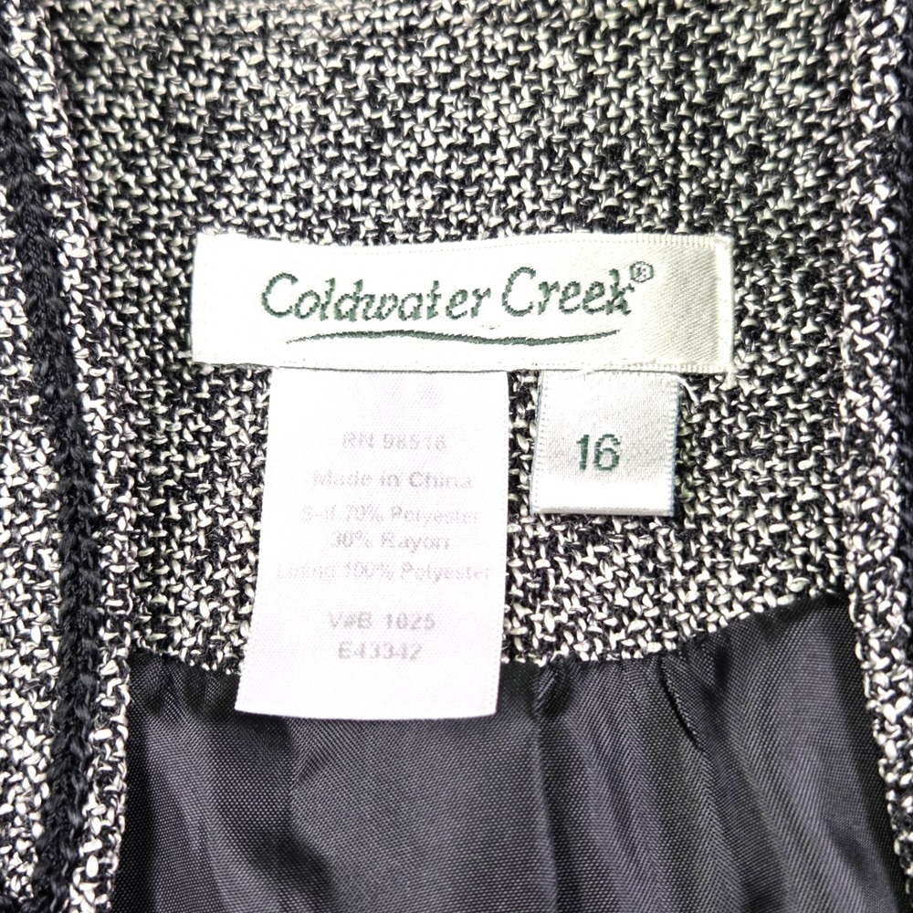 Coldwater Creek Gray Blazer Women's‎ 16 Embroidered Jacket Secretary Corpcore - Picture 3 of 6